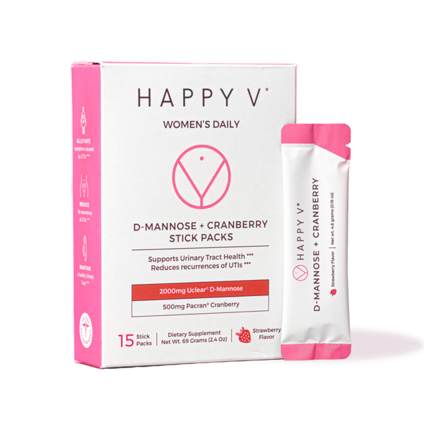 Happy V D-Mannose and Cranberry stick packs