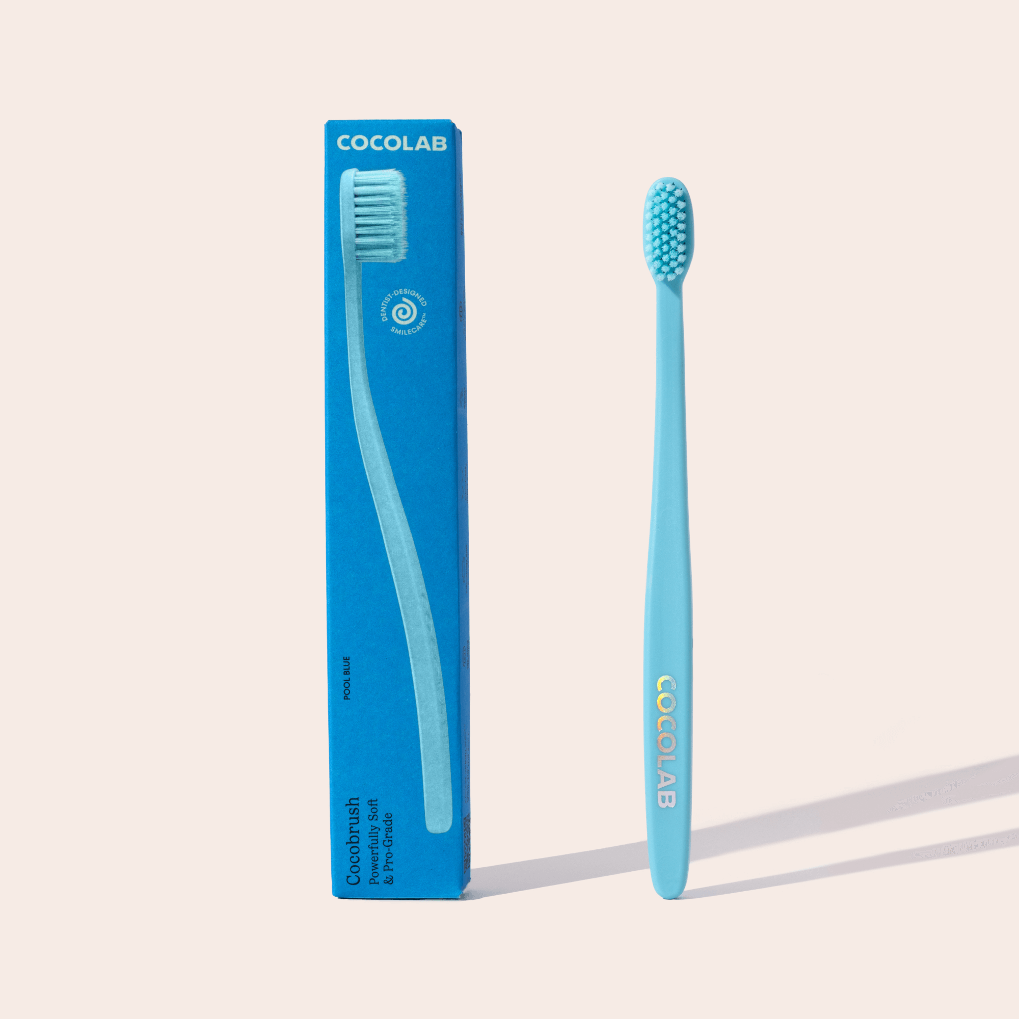 Cocofloss blue toothbrush and box