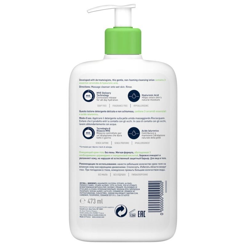 Detergente idratante CeraVe