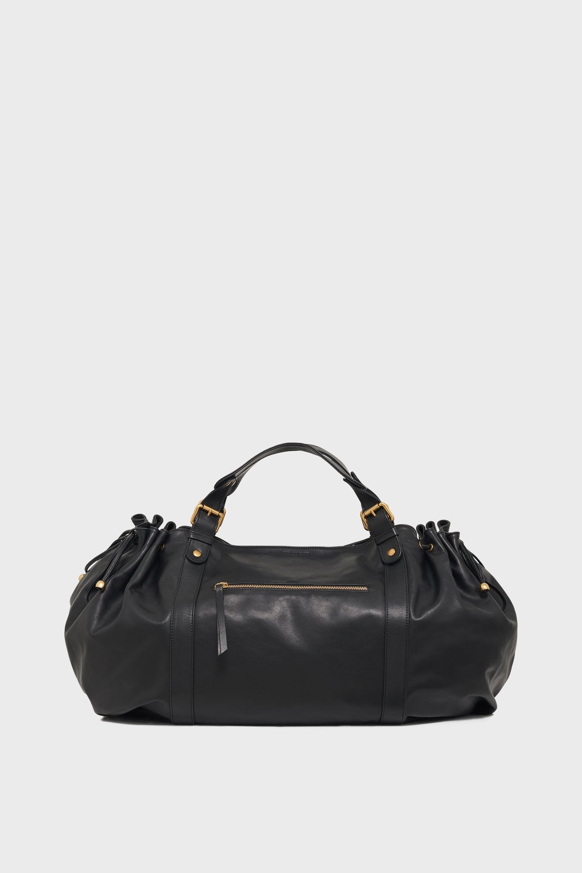Sac de voyage 72H en cuir noir Gerard Darel