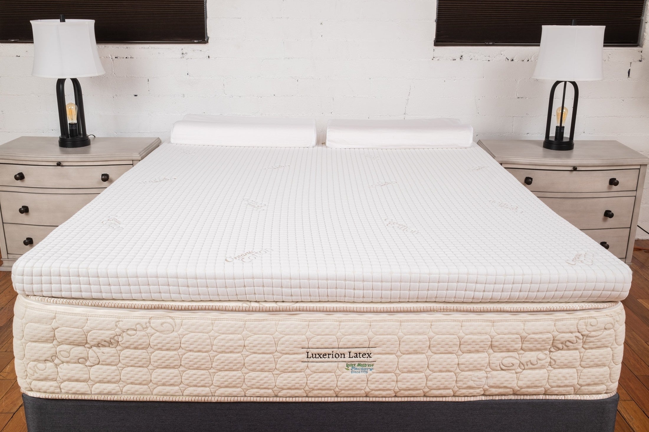 Talalay Latex Mattress Topper on a bed