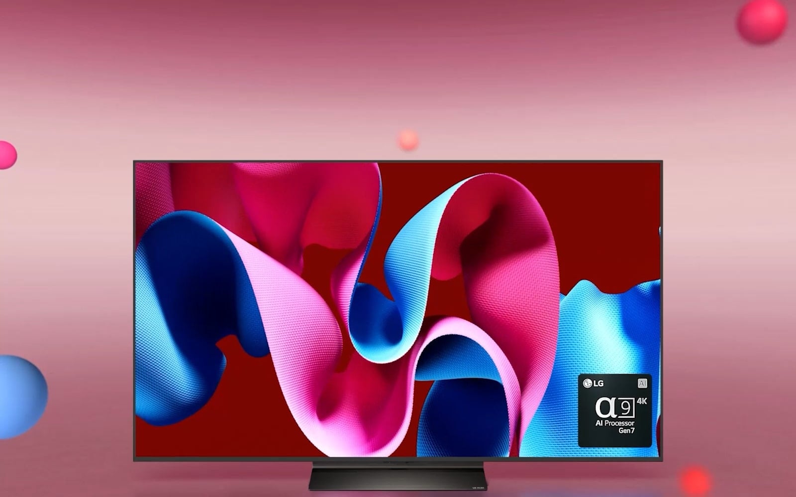 Televisor LG OLED evo en una sala de entretenimiento