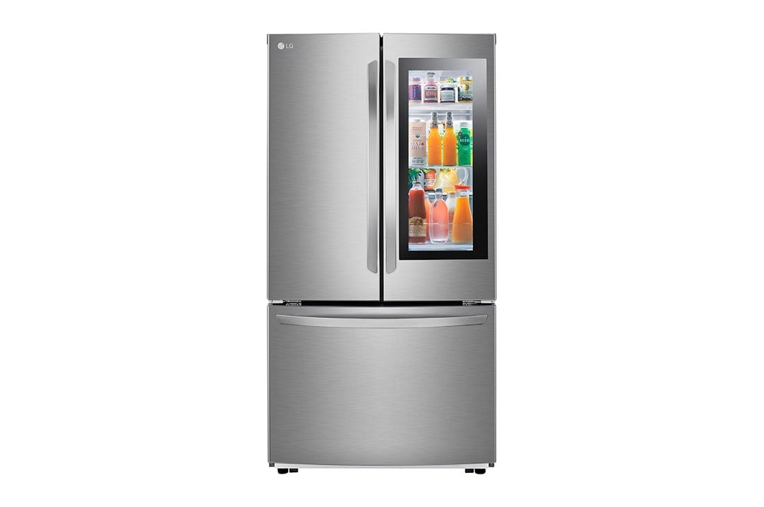 Refrigerador LG InstaView French Door GM39BVP en acabado plateado