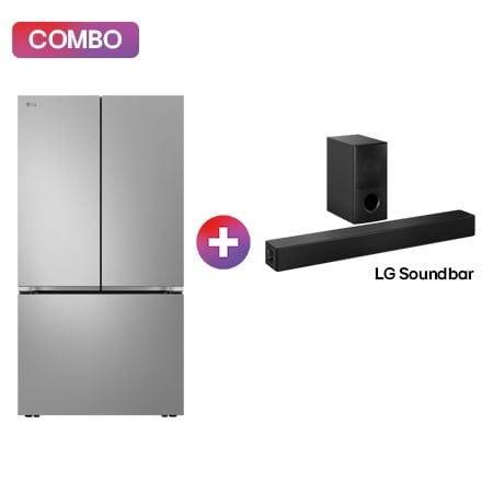 Combo de refrigerador y barra de sonido LG
