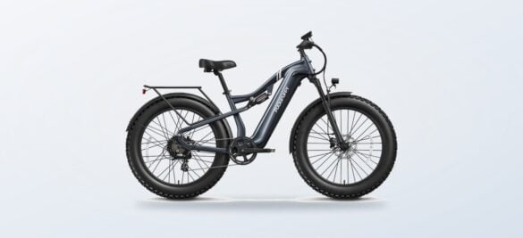 blue fat tire ebike