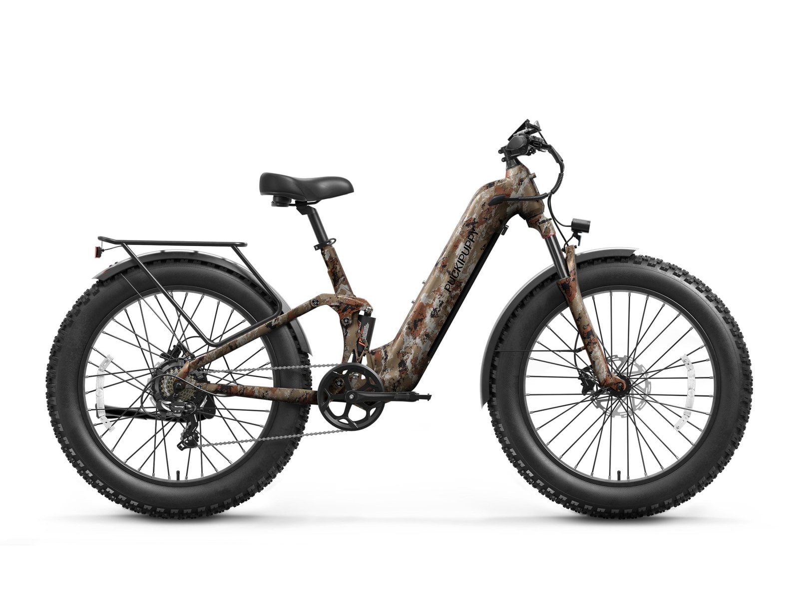 Puckipuppy Boxer ST electric bike in desert camouflage