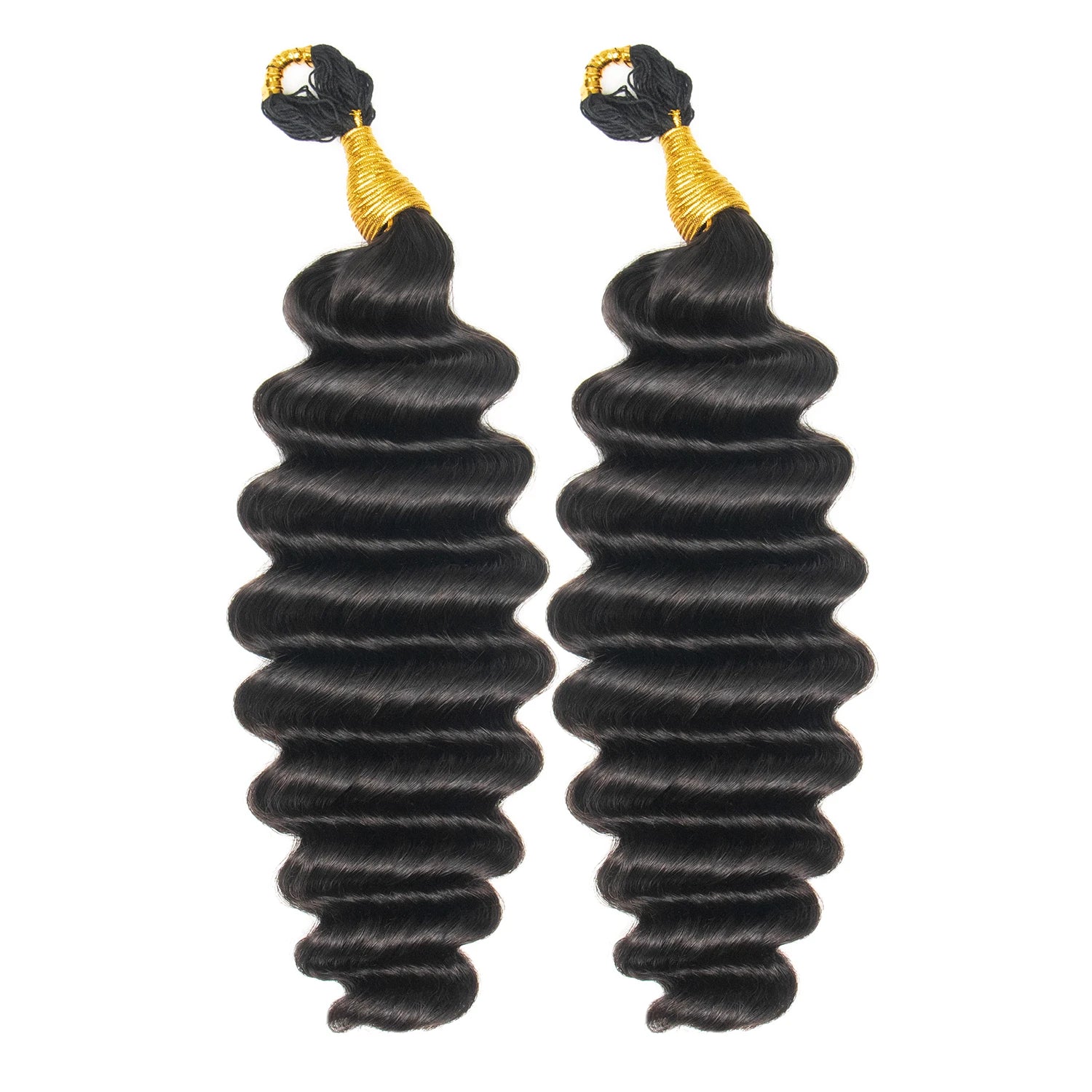 Extended thread deep wave crochet hair for feed-in braiding