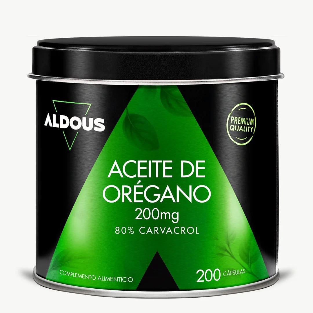 Envase de Aceite de Orégano de Aldous Bio