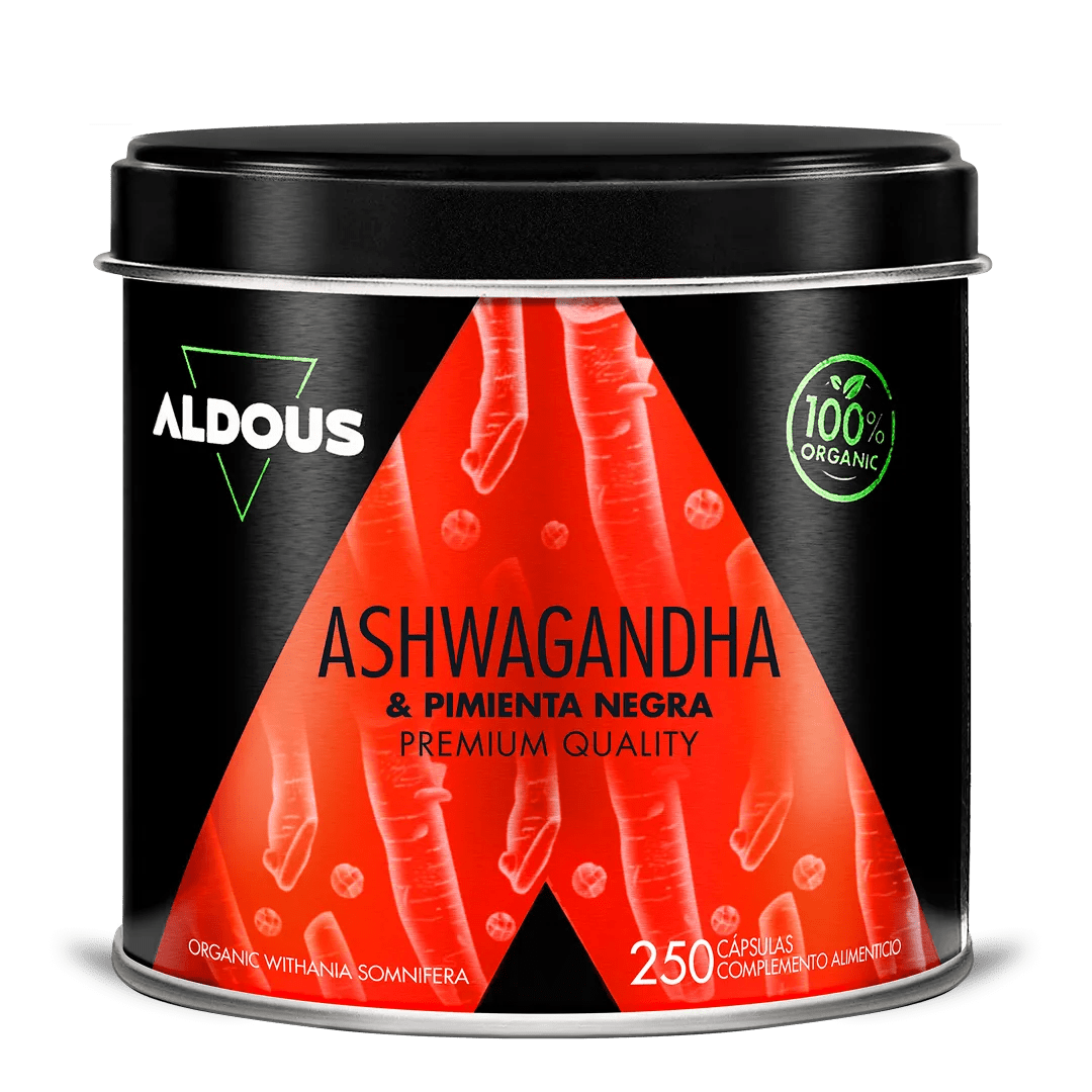 Ashwagandha ecológica con pimienta negra.