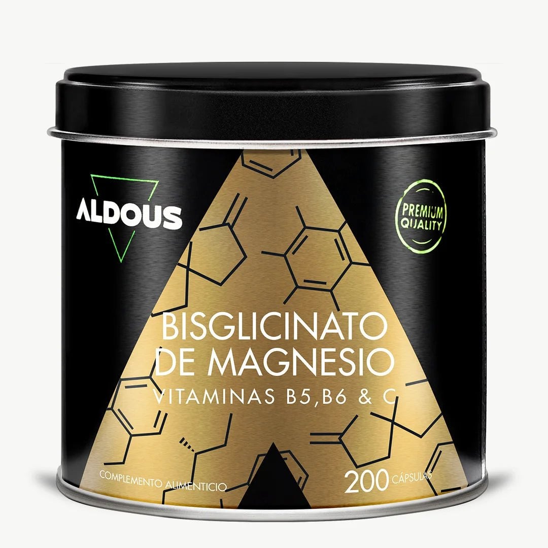 Bisglicinato de Magnesio con Vitaminas B5 B6 y C de Aldous Bio