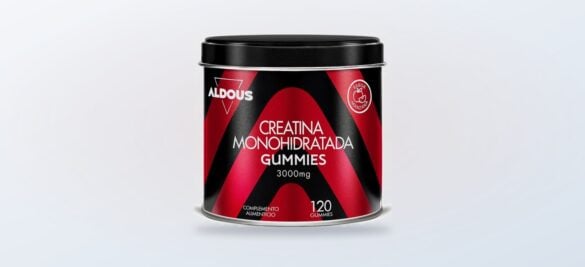 Envase de creatina en gominolas de Aldous Bio