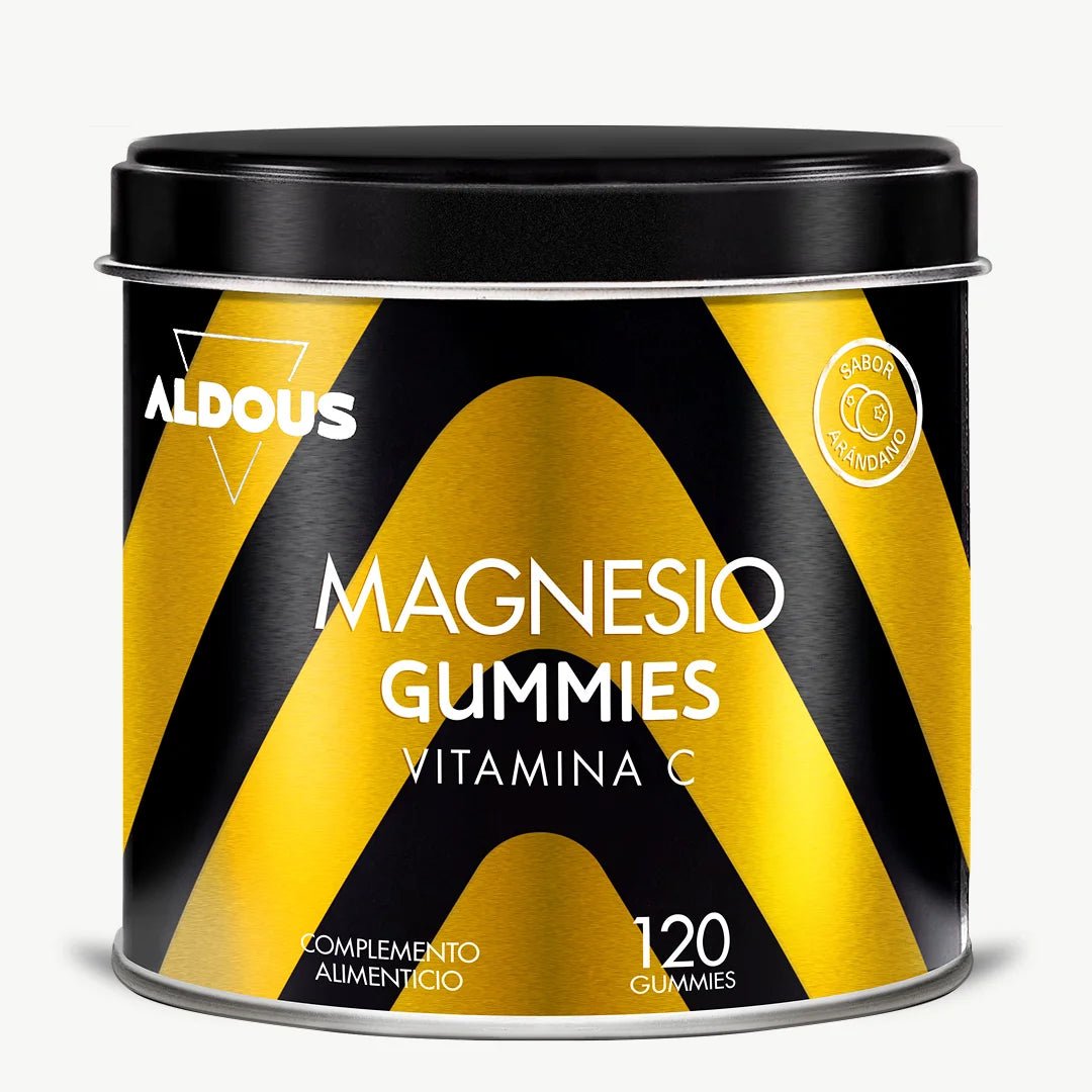 Envase de magnesio en gominolas de Aldous Bio