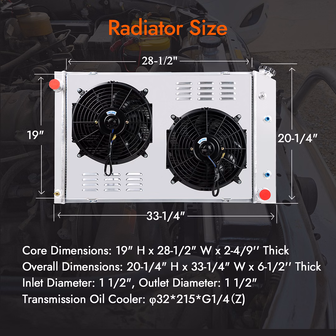 Automotive radiator listing from the AlloyWorks catalog