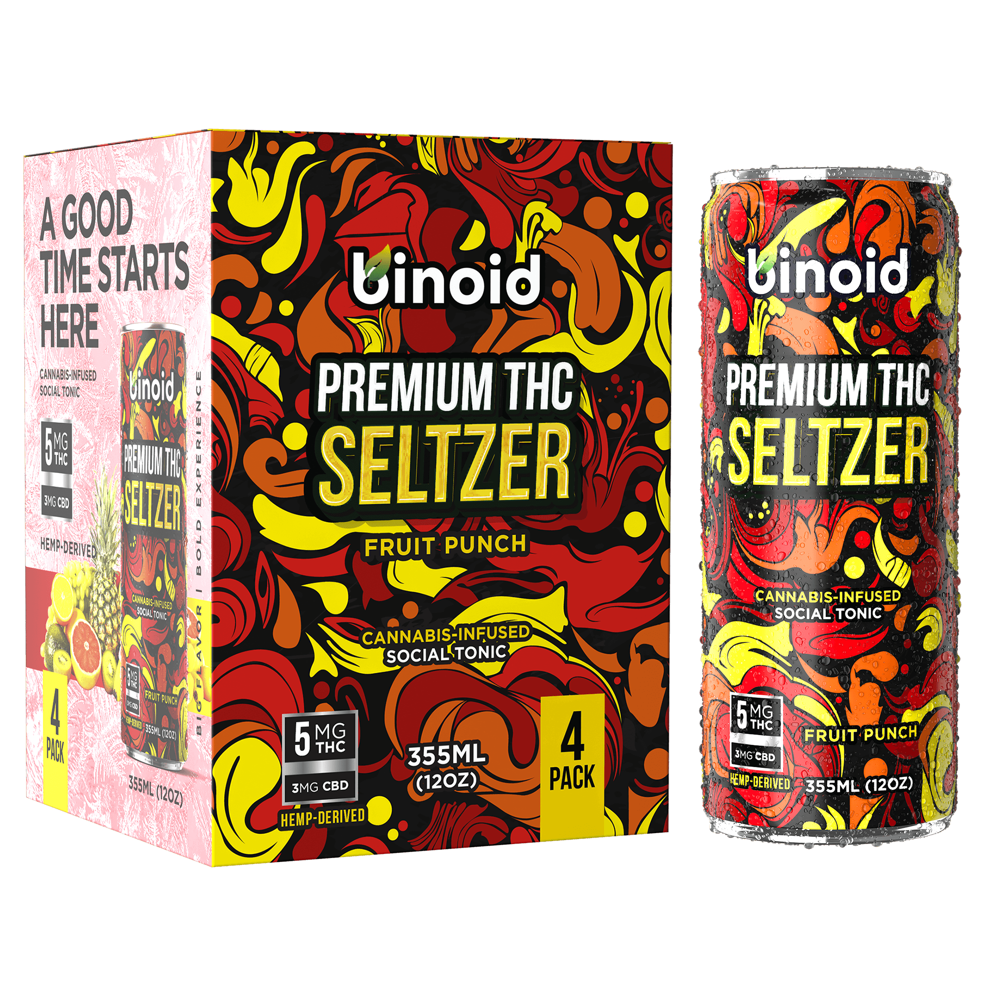 Good Vibes THC Seltzer Fruit Punch can