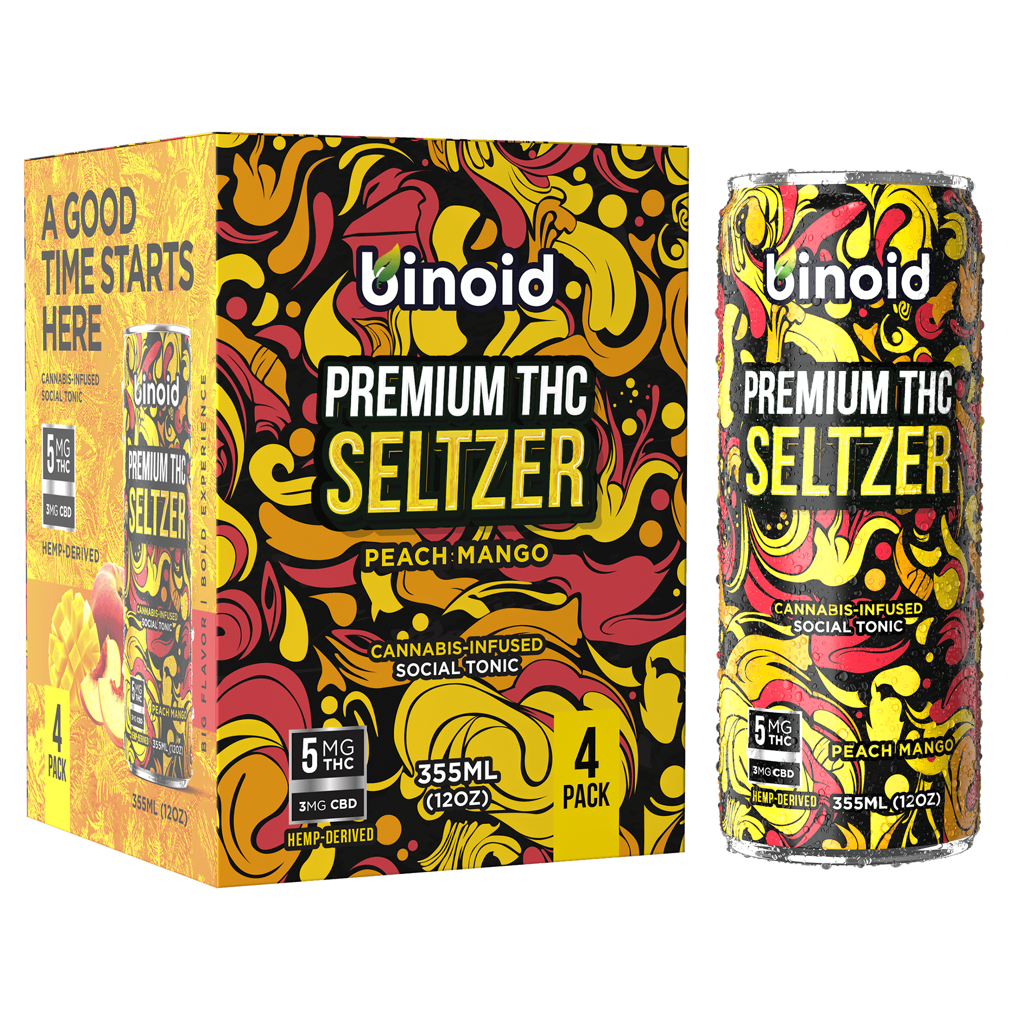 Peach Mango Good Vibes drink can
