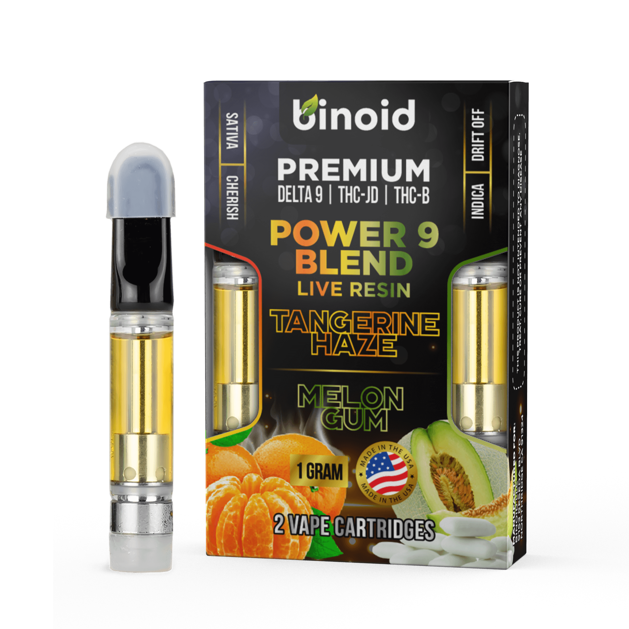 Power 9 live resin cartridge product