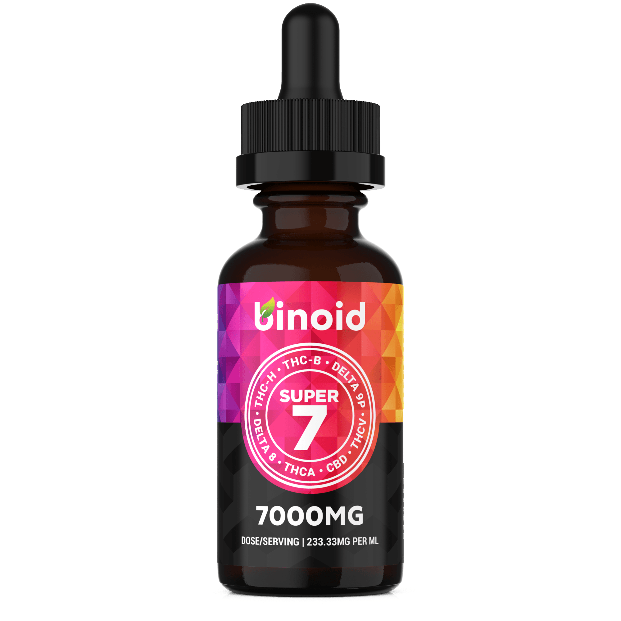Binoid Super 7 tincture bottle