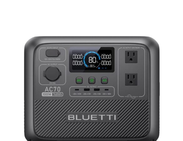 BLUETTI AC70 portable power station on a clean background