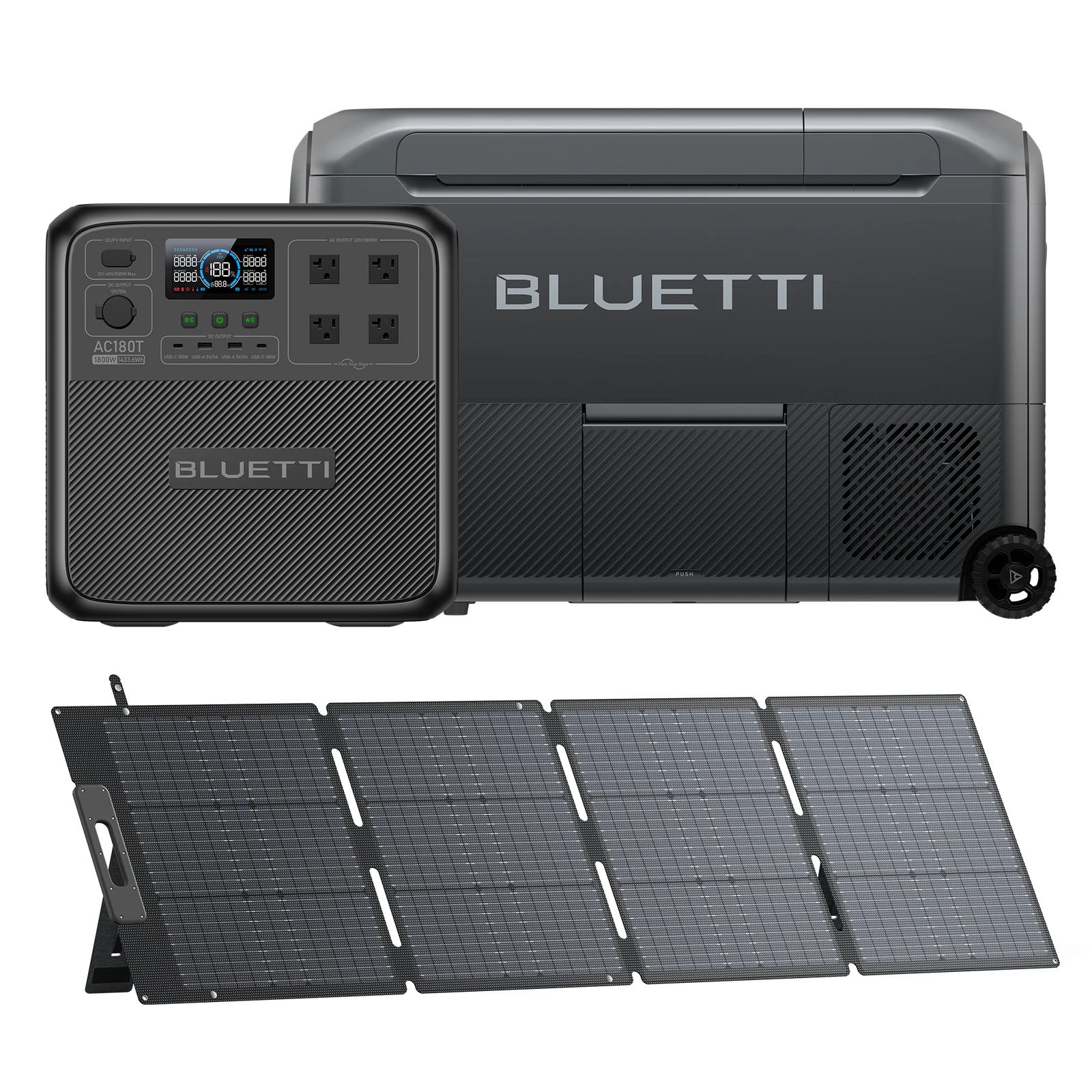 BLUETTI MultiCooler with AC180T and solar panel