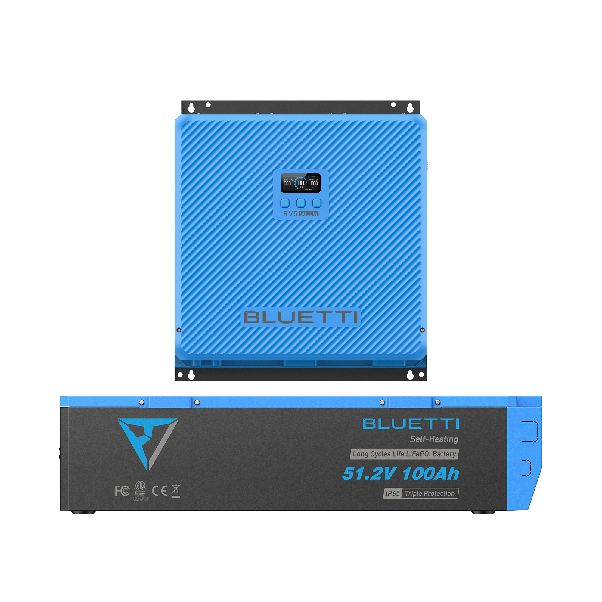 BLUETTI RV5 and B4810 solar power components