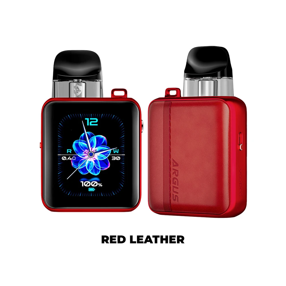 VooPoo ARGUS P3 Pod Kit in red leather finish