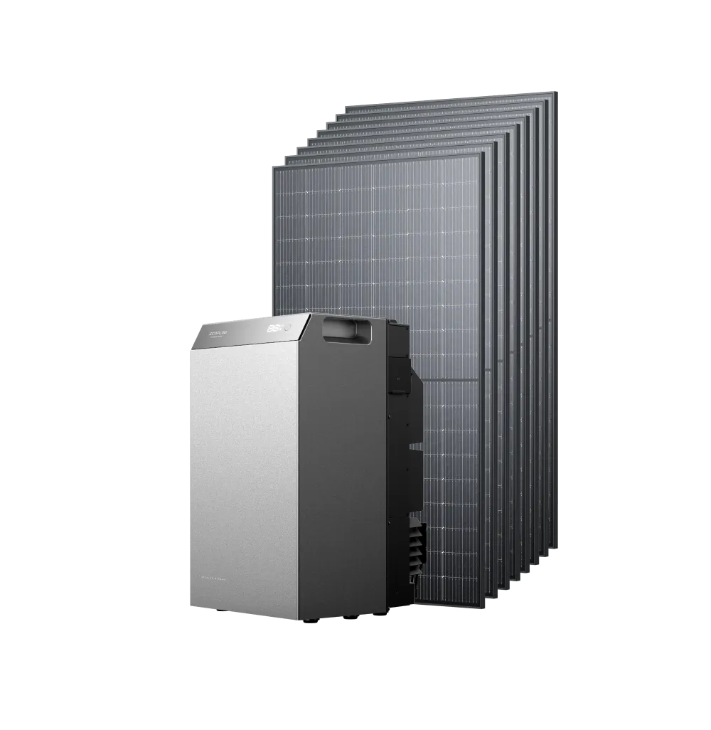EcoFlow STREAM 5000 mit angeschlossenen Solarmodulen