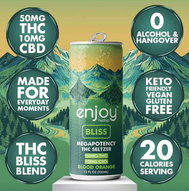 Bliss THC Drink in Blood Orange