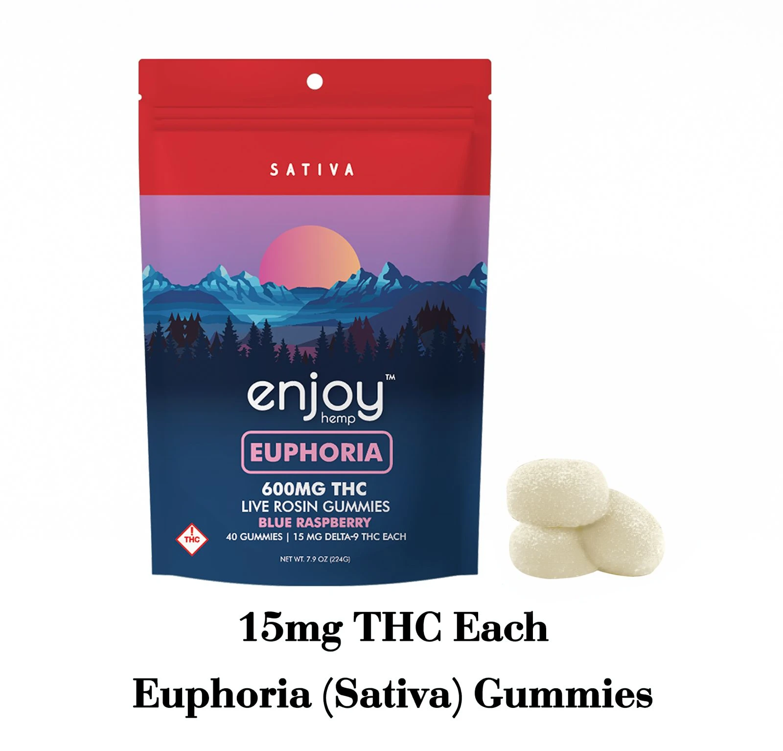 Blue Raspberry Sativa gummy product image
