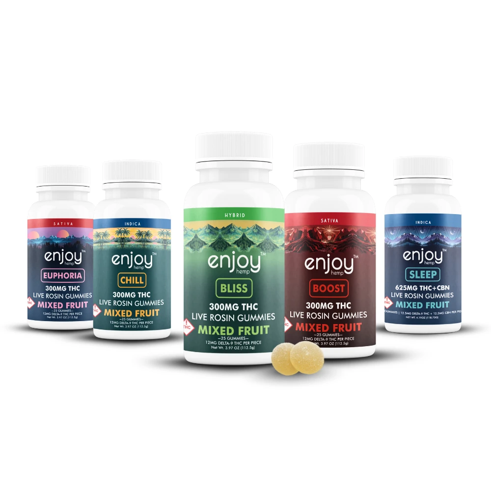 Enjoy Hemp Boost watermelon syrup bottle