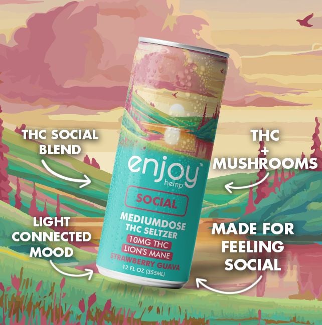 Social THC Drink in Strawberry Guava flavor