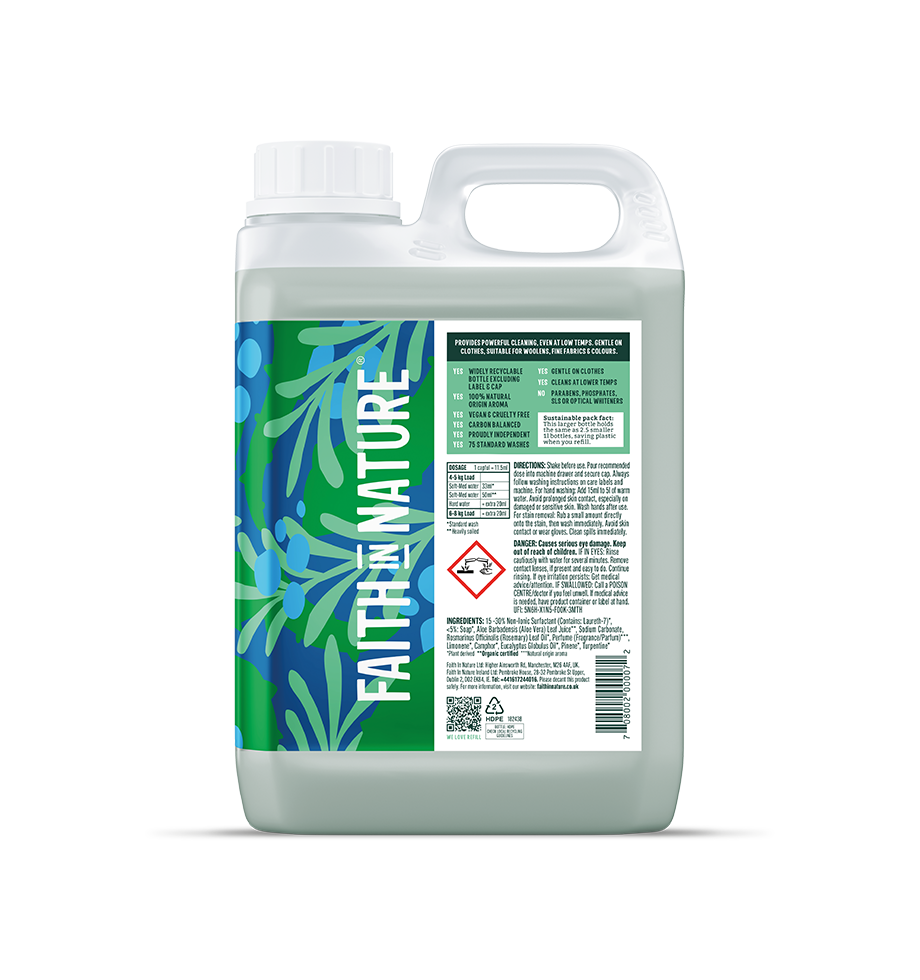 Faith In Nature Aloe Vera and Rosemary laundry liquid refill