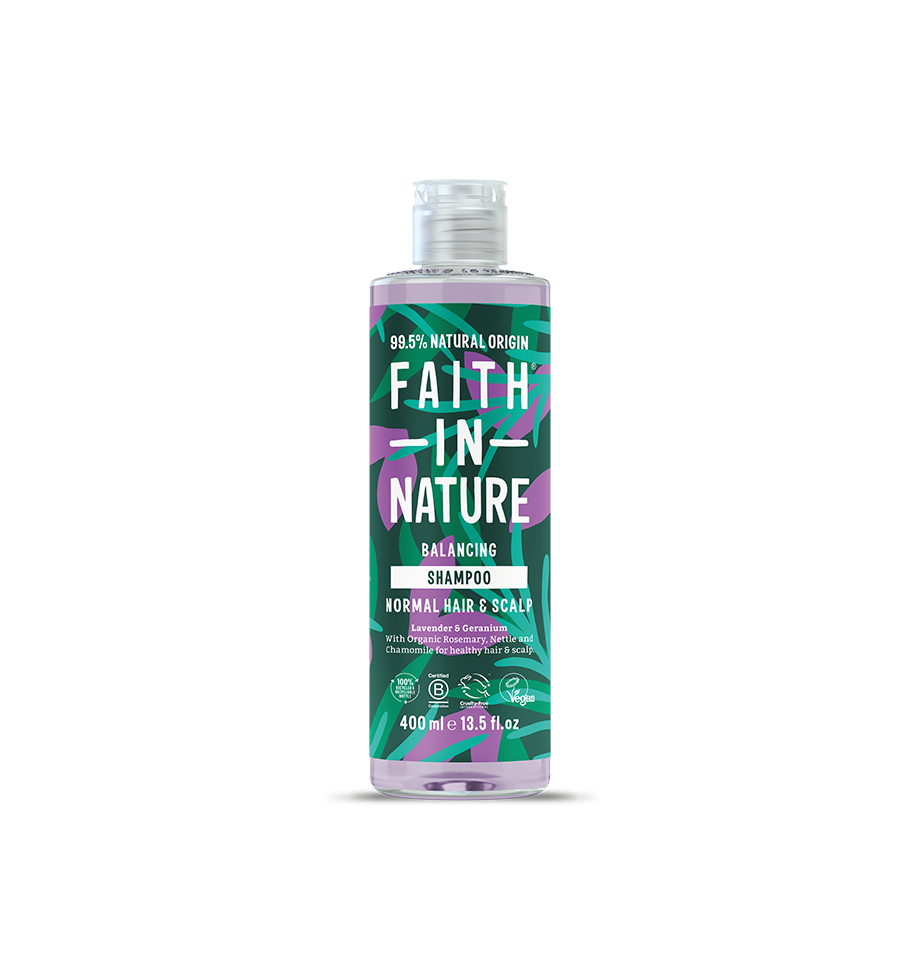 Lavender and Geranium Shampoo bottle