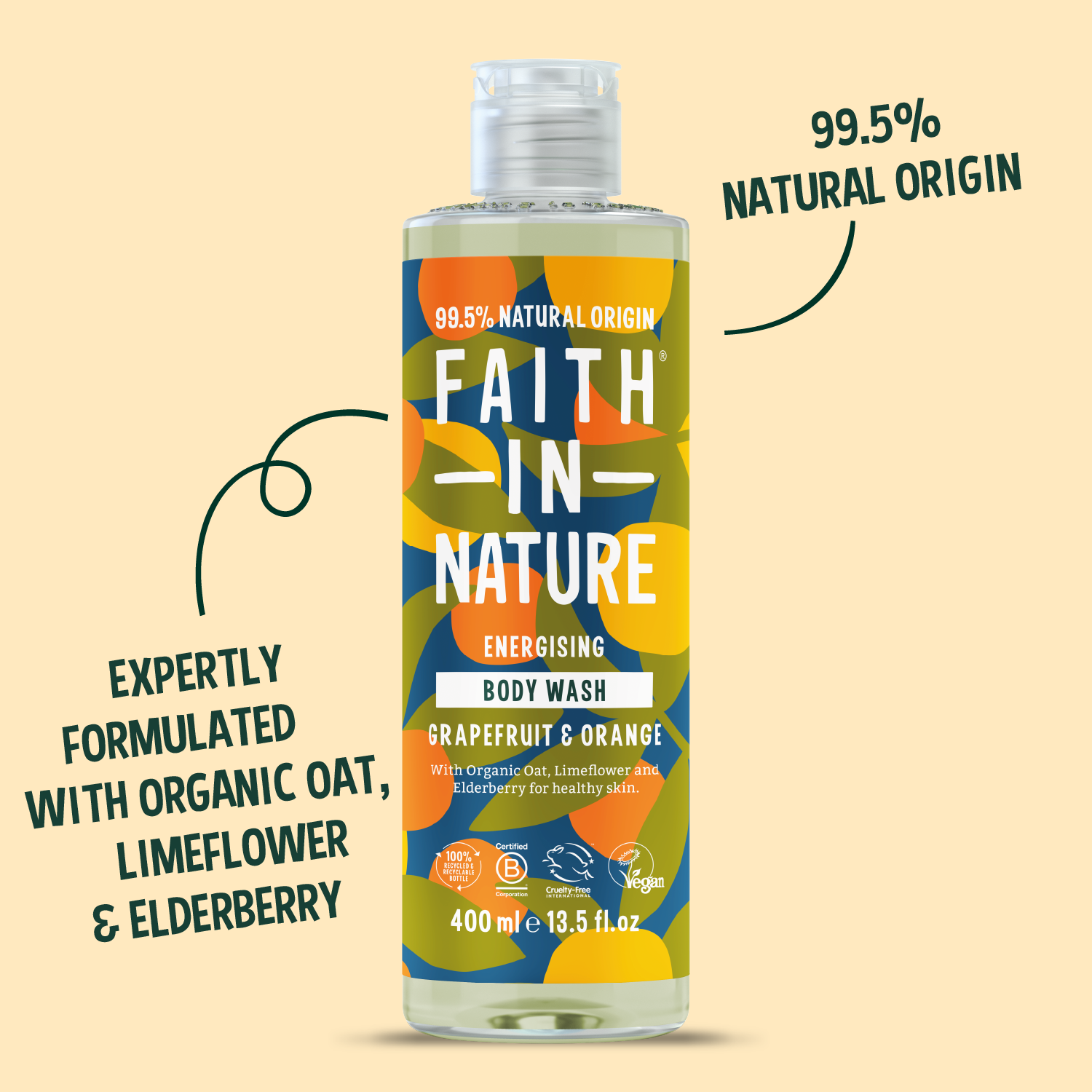 Faith In Nature Grapefruit and Orange Body Wash product detail image