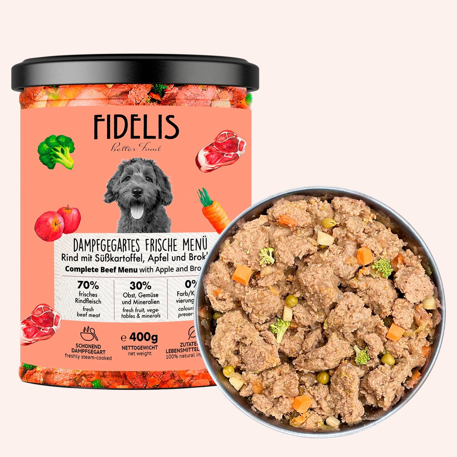 Fidelis Rindmenü im Glas
