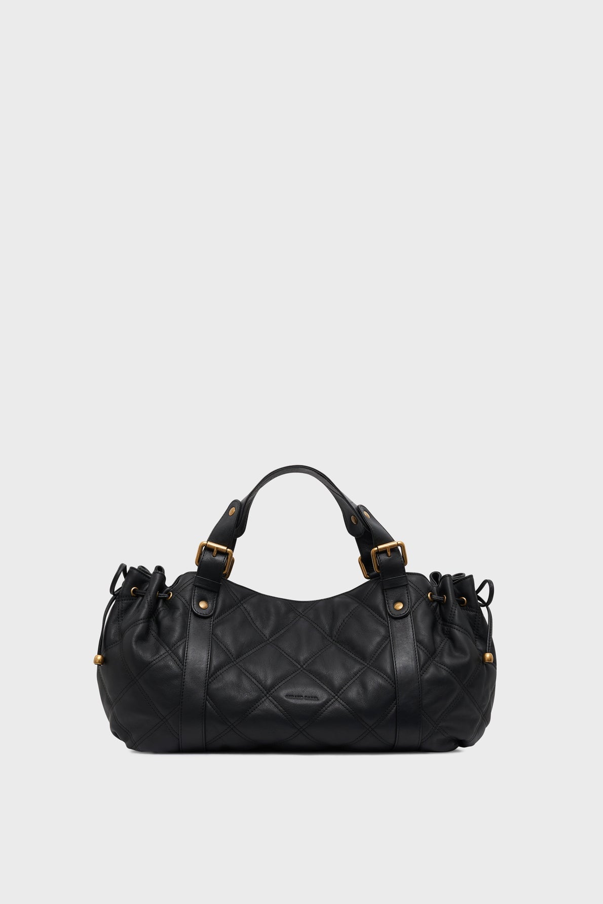 Sac 24H Gerard Darel en cuir matelasse noir