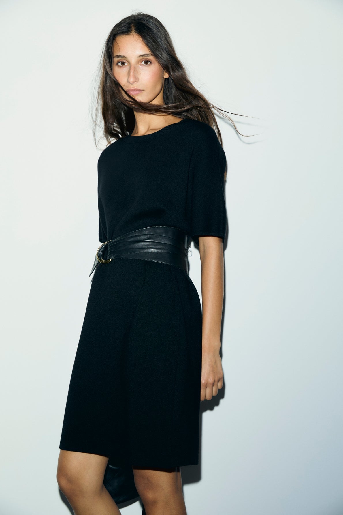 Robe Clo Gerard Darel courte noire en maille Milano