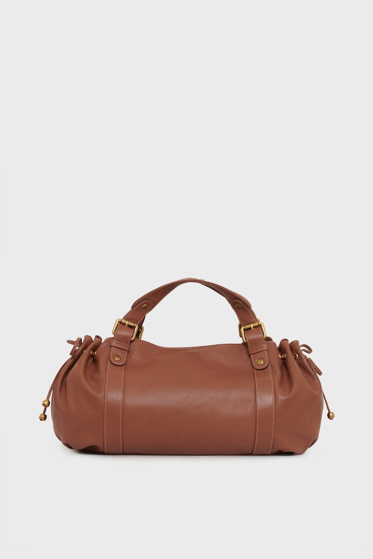 Sac 24H Gerard Darel marron en cuir avec anses courtes