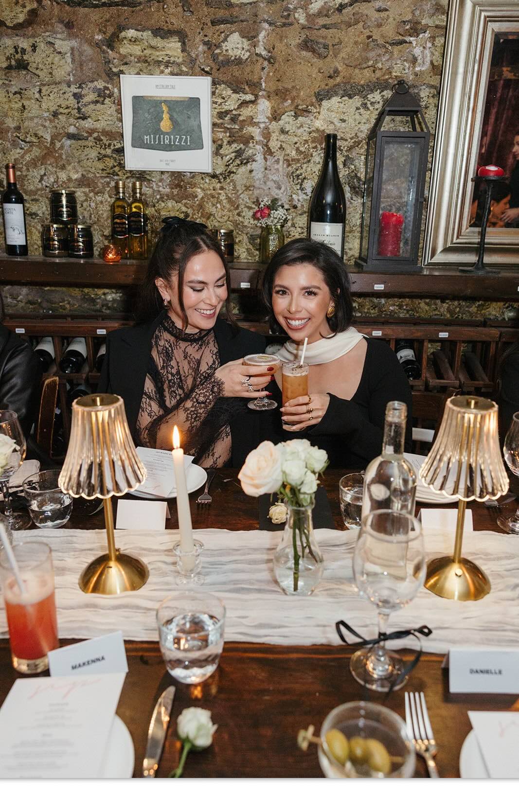 Guests getting ready for a dinner party with Glamsquad