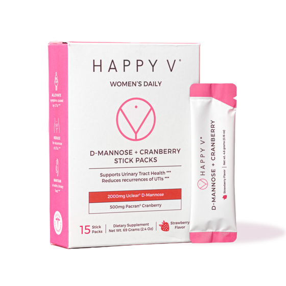 Happy V D-Mannose and Cranberry stick packs