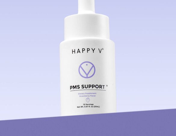 PMS Support bottle shown in a lifestyle setting