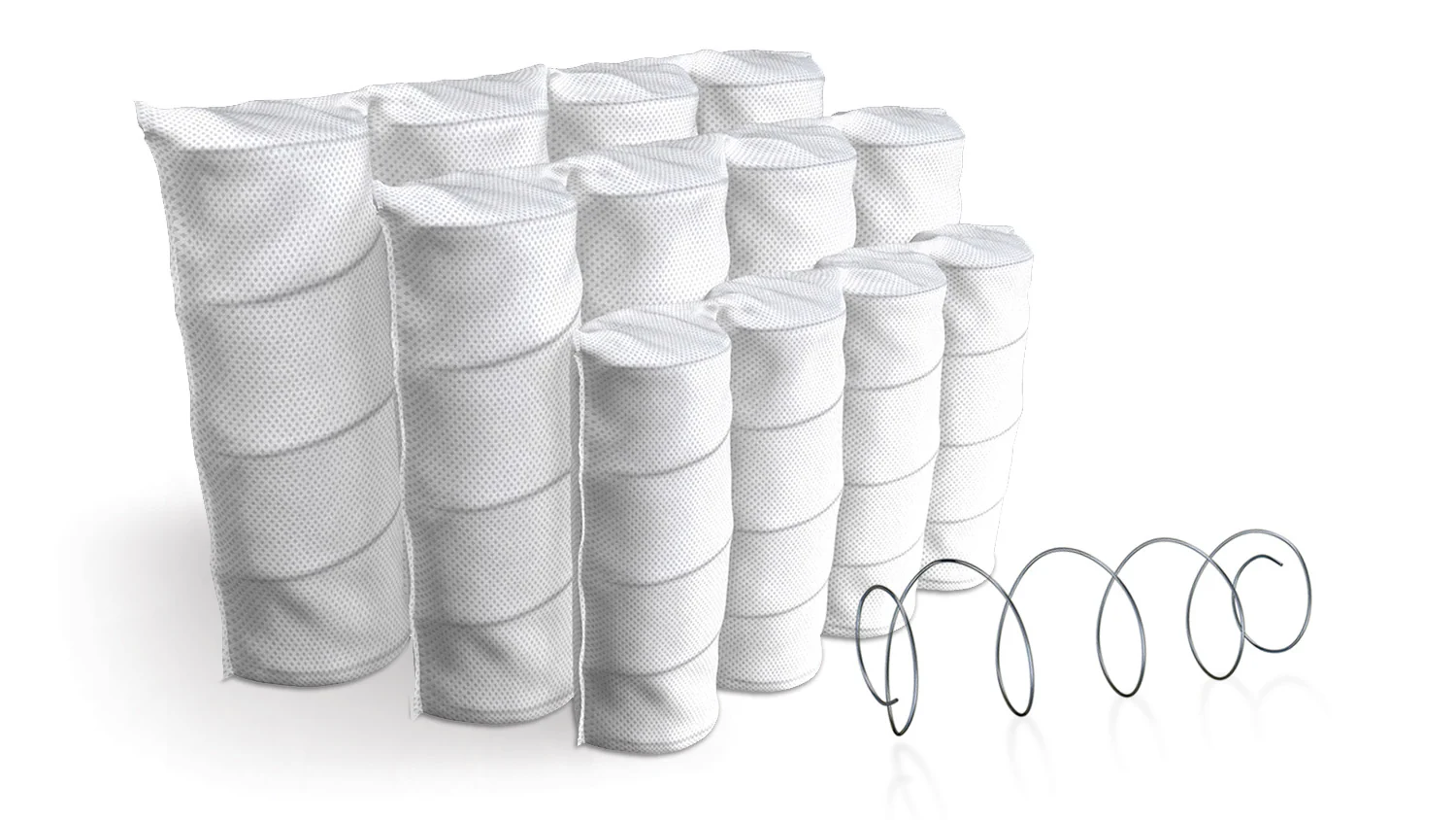Individually encased mattress coils