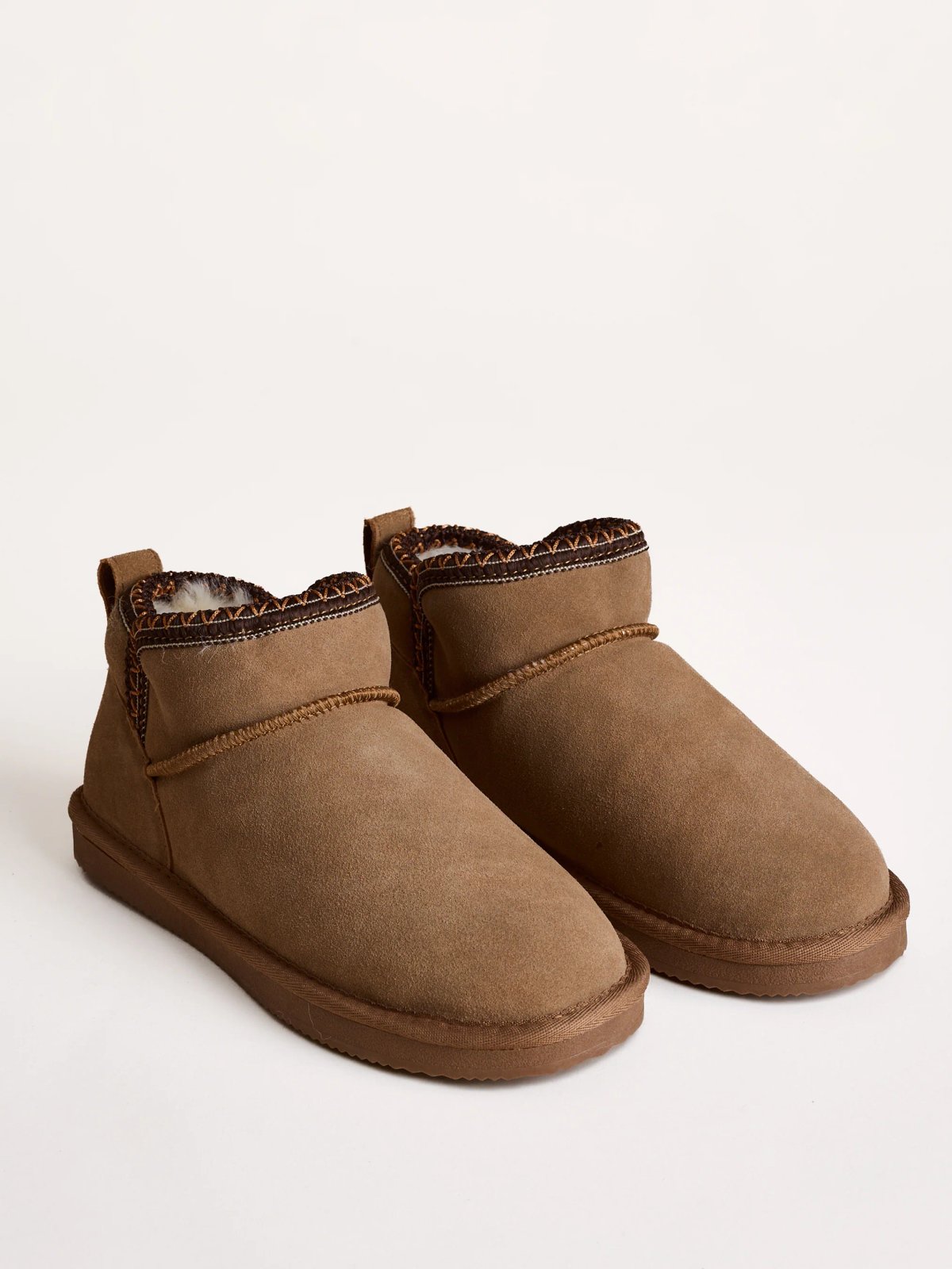 Chestnut Sheepskin Binding Mini Boot