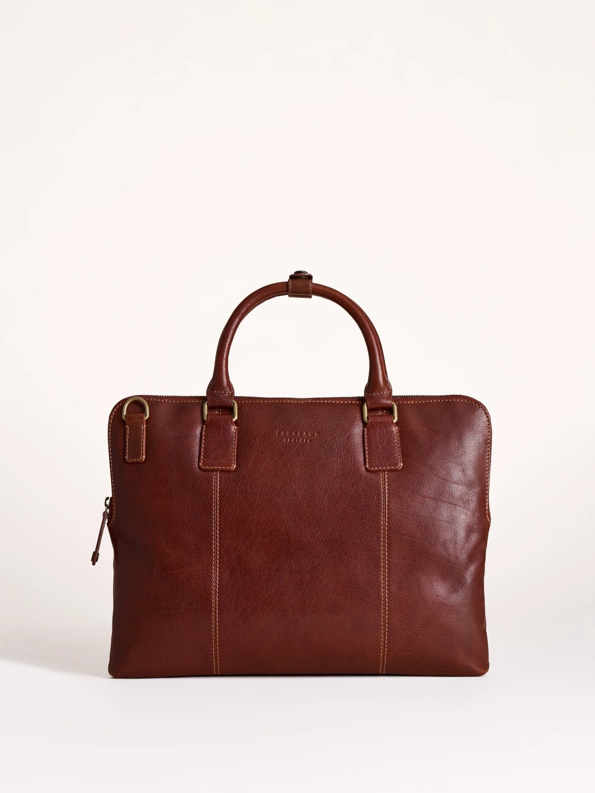 Kentmere cognac leather laptop bag