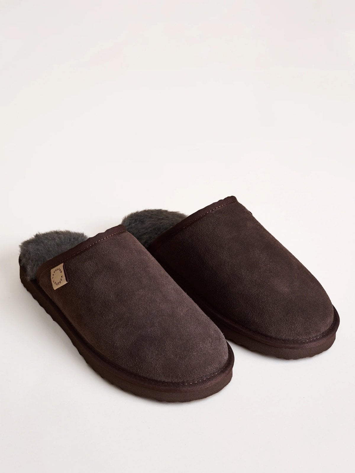 Brown Men's Classic Sheepskin Slider