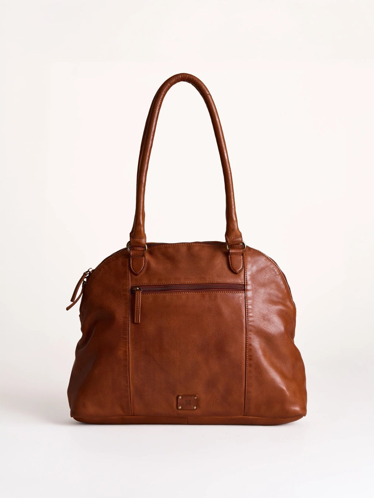 Whicham Leather Shoulder Bag in cognac leather