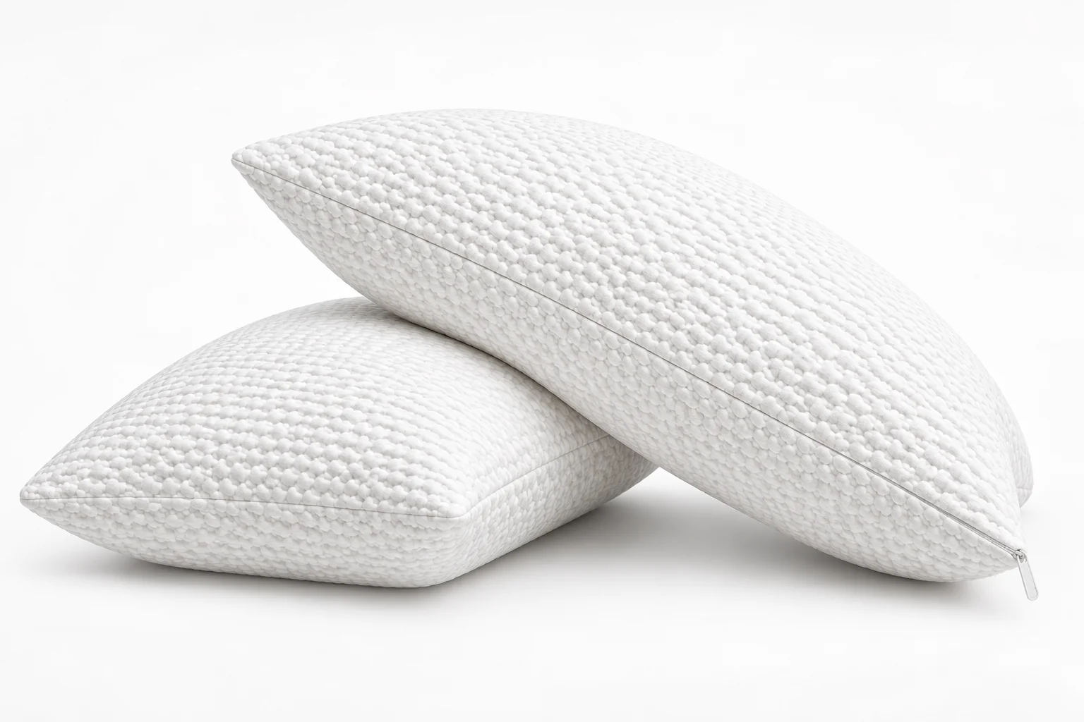 Talalay latex pillow shown on a bed