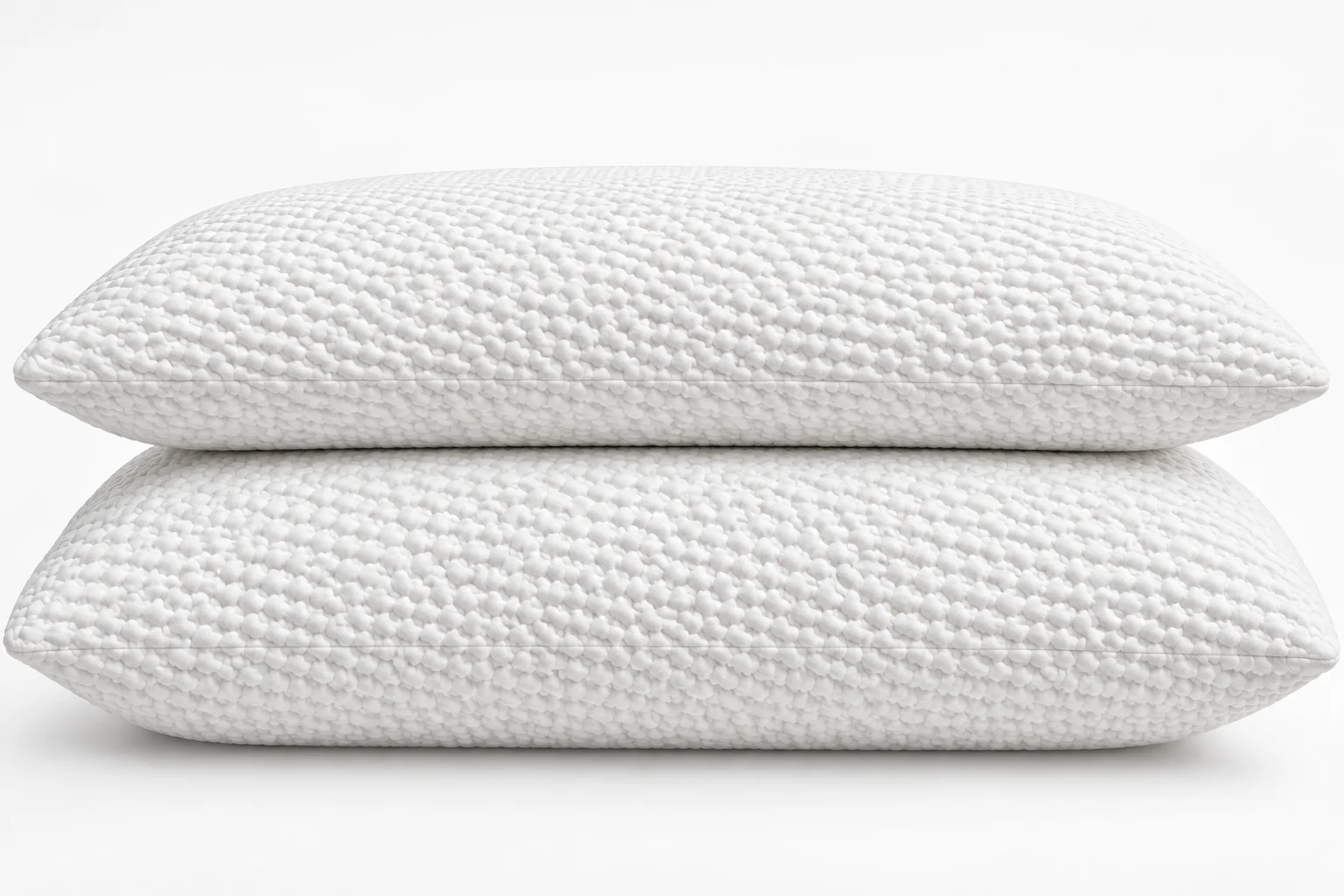 Talalay latex pillows shown on a bed