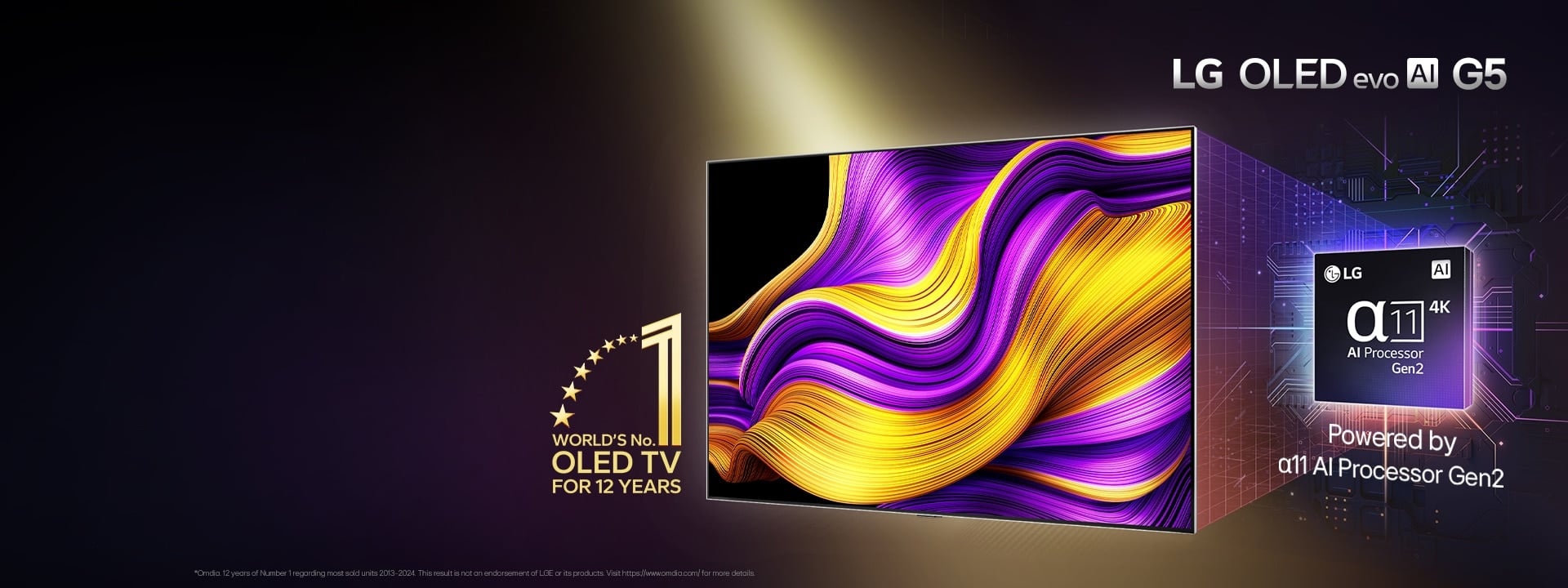 Televisor LG OLED evo G5 en una sala
