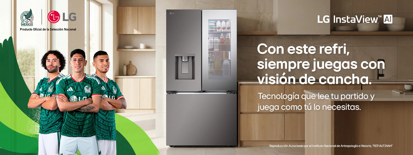 Refrigerador LG en una cocina