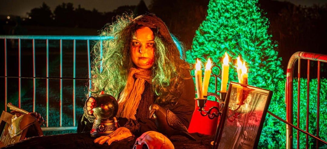 Halloween scare scene at Scream Time Margam Park